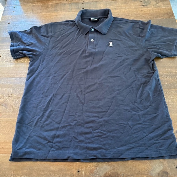 Psycho Bunny Pima Cotton Pique Navy Blue Polo Shirt XXL - Picture 2 of 8